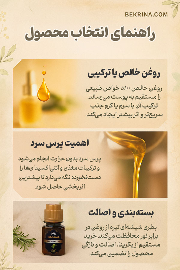 خرید بهترین روغن هسته انگور