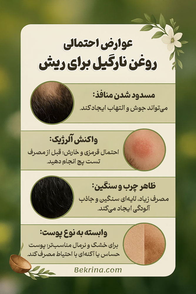 مضرات روغن نارگیل برای پوست صورت