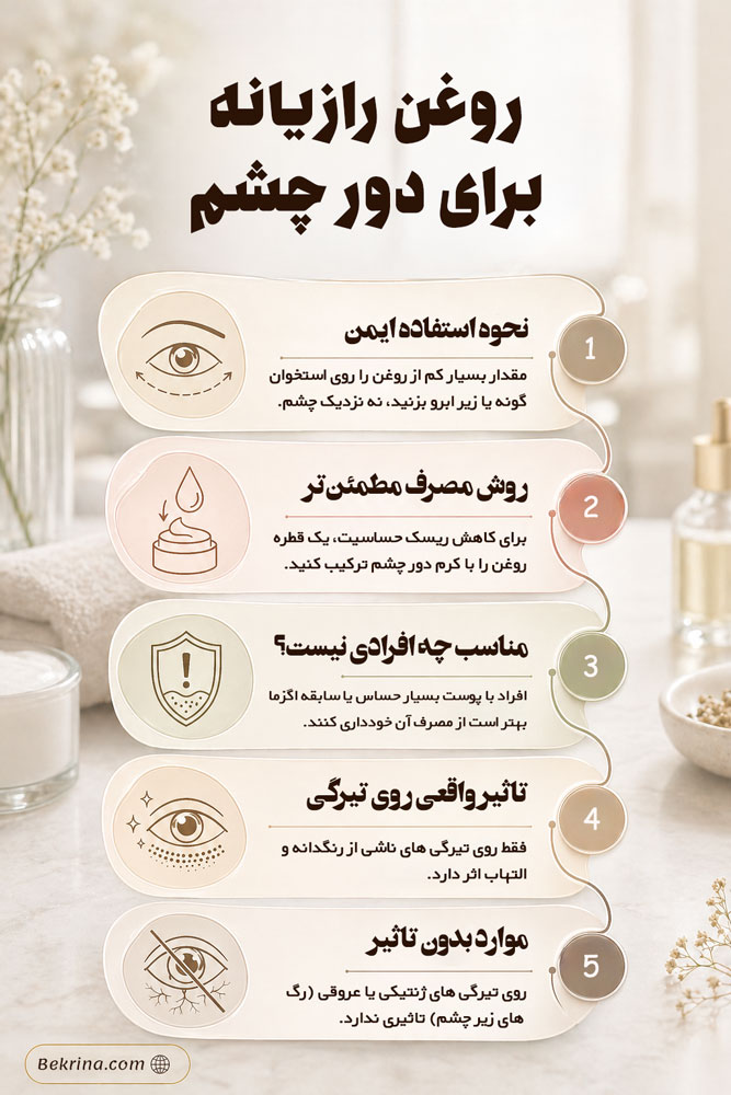 خواص روغن رازیانه برای دور چشم